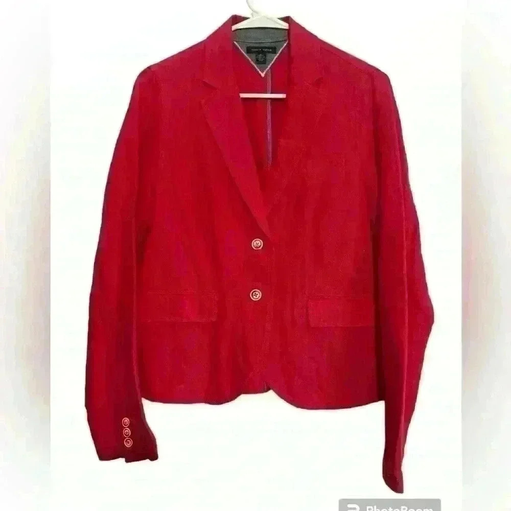 Tommy Hilfiger linen blend 2 button women’s blazer.‎ Size medium